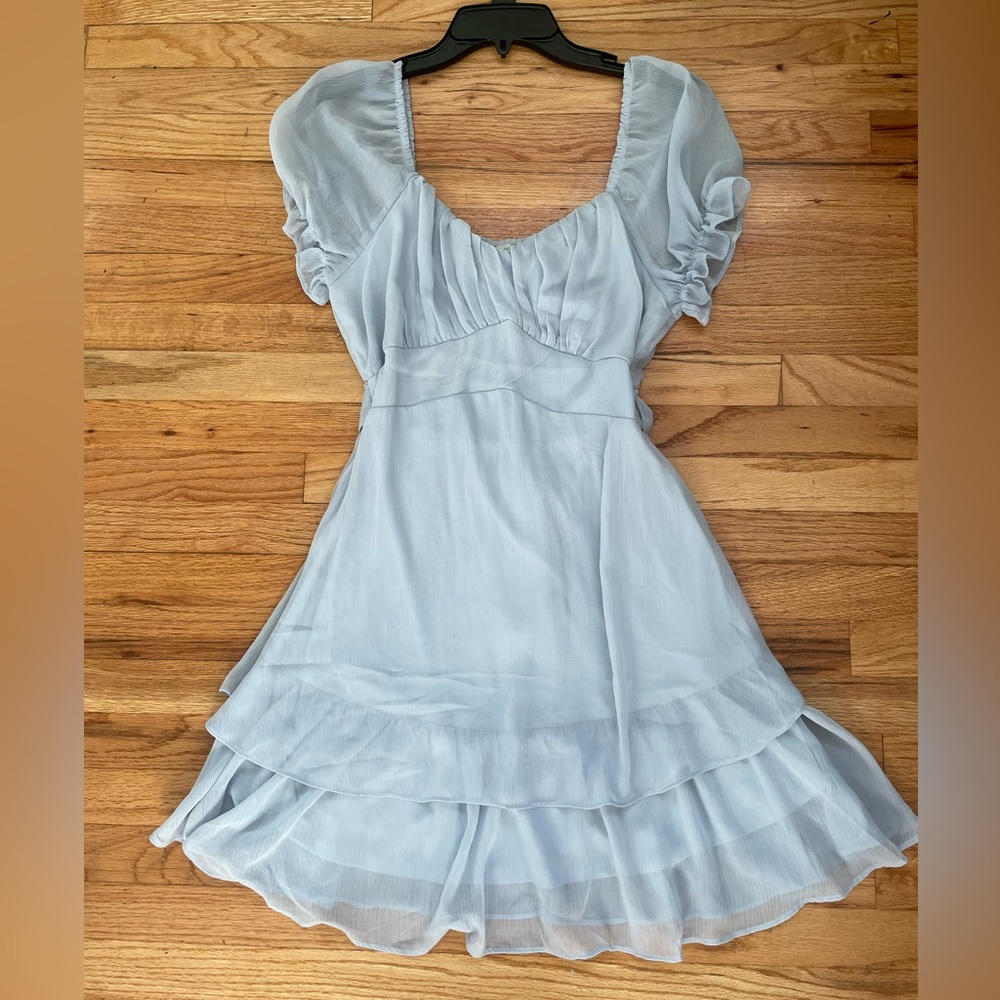 Light blue Love Tree dress with puffy sleeves